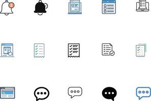 Messaging Icons Pack with High Quality Chat and Message Icons Collection vector