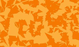 Chaotic and stacked triangle pattern texture on orange color. Abstract geometric background design for banner, greeting, celebration, backdrop, decoration, display, commercial, marketing, surface vector