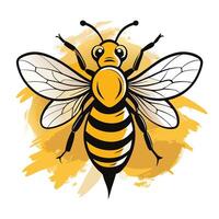Isolated Bee Character on a White Background vector