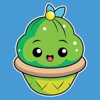 Cute ice cream illustration food concept vector