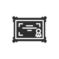 displayed certificate icon design good for web or mobile app vector