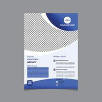 Custom business flyer template design vector