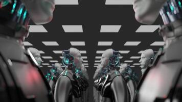 Humanoid robot, AI revolution of robotic technology in modern factory video
