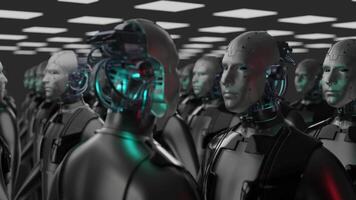 Humanoid robot, AI revolution of robotic technology in factory video