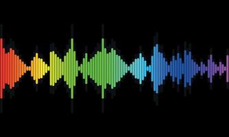 Colourful Graphic Equalizer, Music technology design concept, Stereo Sound vector