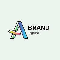 Modern Fun alphabet letters font logo design for company ,ount and river vector