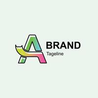 Modern Fun alphabet letters font logo design for company flag vector