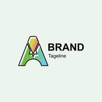 Modern Fun alphabet letters font logo design for company badge vector