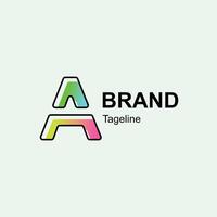 Modern Fun alphabet letters font logo design for company double mount vector