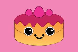 cream cake design and idea vector