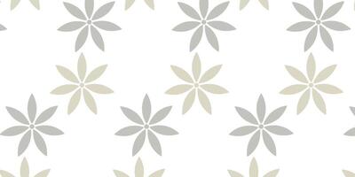 Minimalist floral pattern on white vector