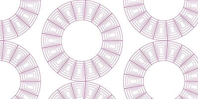 Geometric circular pattern with magenta outlines vector