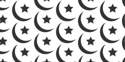Moon And Star Seamless Pattern vector
