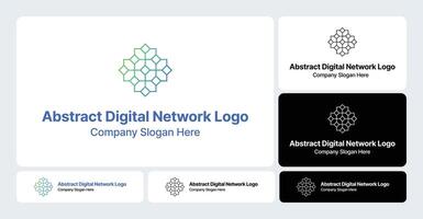 Abstract Digital Network Logo vector