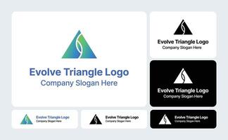 Evolve Triangle Logo Progressive Triangular Design vector