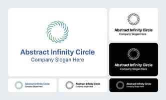 Abstract Infinity Circle Logo Endless Loop Symbol Design vector