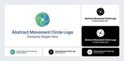 Abstract Movement Circle Logo Fluid Dynamic Branding vector
