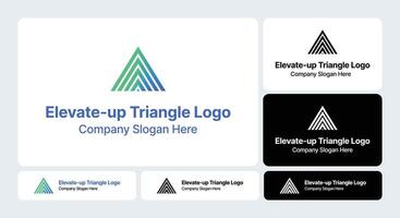 Elevate up Triangle Logo- Sharp and Modern Geometric Design vector
