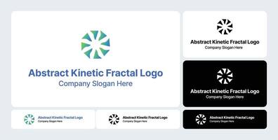 Abstract Kinetic Fractal Logo Dynamic Motion Branding vector