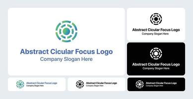 Abstract Circular Focus Logo Modern Target Design vector