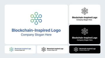 Blockchain Inspired Logo Design- Merging Technology and Creativity vector
