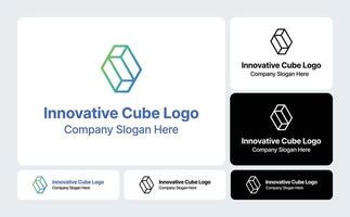 Innovative Cube Logo- 3D Geometric Design with a Creative Edge vector