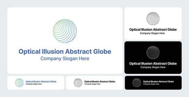 Optical Illusion Abstract Globe - Mesmerizing Spherical Design vector