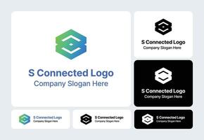 S Connected Logo - Interlinked S Design vector