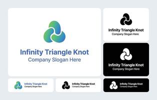 Infinity Triangle Knot Logo Endless Interwoven Triangular Design vector