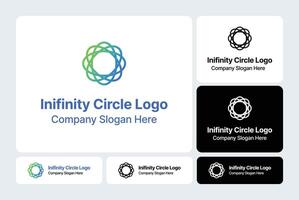 Infinity Circle Logo - Endless Loop Symbol Design vector