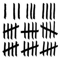 Doodle sketch style of Hand drawn Count bar cartoon illustration. Count the days counted in slashes on the walls of a prison or deserted island . vector