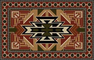 Geometric design carpet Aztec, carpet for room decoration pattern rug vector