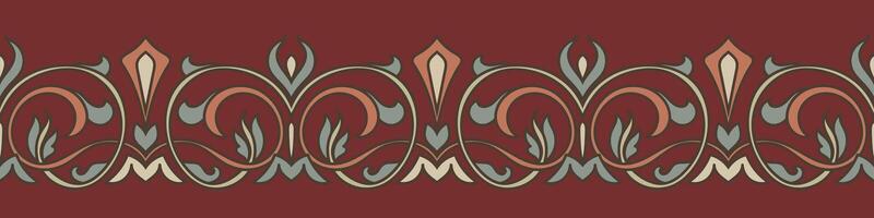 Vintage Ornamental Border Pattern Seamless Design for Carpet Edging vector