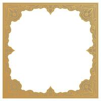 Ornate Golden Square Frame, Decorative Text Box vector