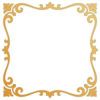 Golden Scrollwork Border, Elegant Frame Design vector
