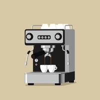 Coffee Maker with Double Spout - Flat Design Graphic vector