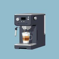 Espresso Machine Pouring Latte vector