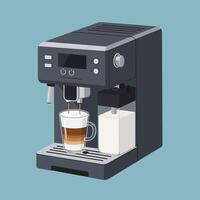 Perfect Latte from Espresso Machine - Illustration vector