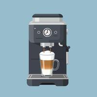 Home Barista - Espresso Machine and Latte vector