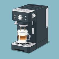 Making Latte Art - graphic Concept vector