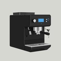 Coffee Maker with Blue Display - Minimalist vector