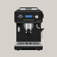 an espresso machine is shown on a gray background vector