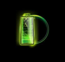 high energy battery low poly charge indicators isolated on background vector
