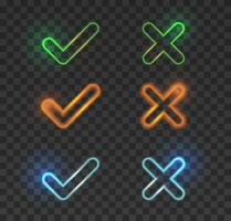 Check And Cross Boxes vector