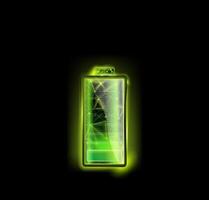 low poly battery charge indicators isolated on background vector