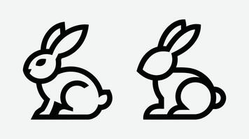 Minimal rabbits, Line art of rabbits, Unique, logo, creative vector