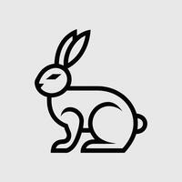 Minimal rabbit, Line art of rabbit, logo, unique, modern vector