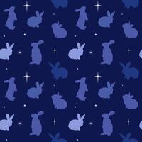 Seamless pattern with bunny and stars. Trendy baby texture for fabric, wallpaper, apparel, wrapping vector