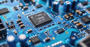 modern powerful microprocessor on the motherboard video