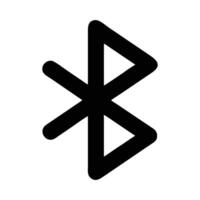 a black and white image of a bluetooth symbol vector
